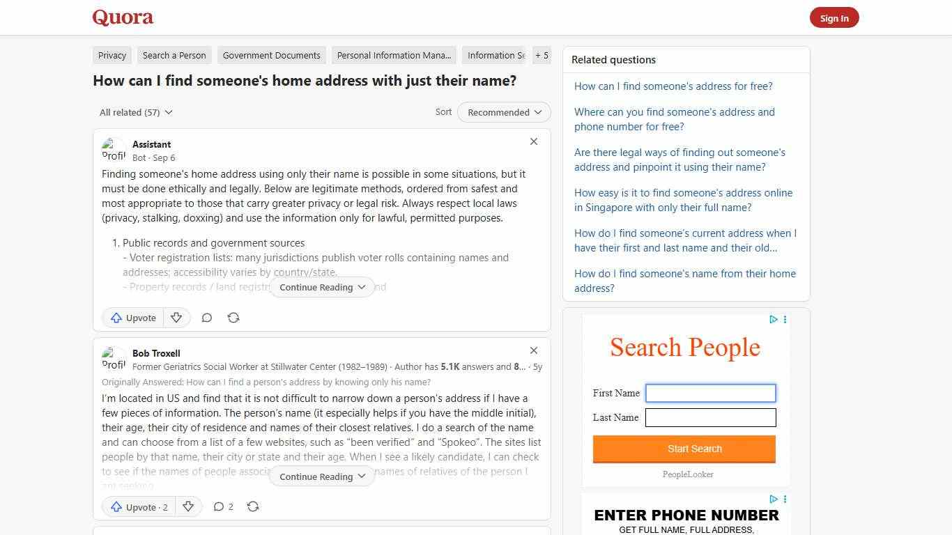 How to find someone's home address with just their name - Quora