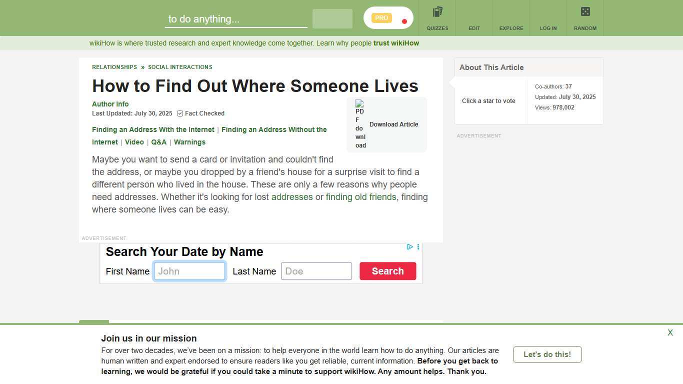 How to Find Out Where Someone Lives: 8 Steps (with Pictures)
